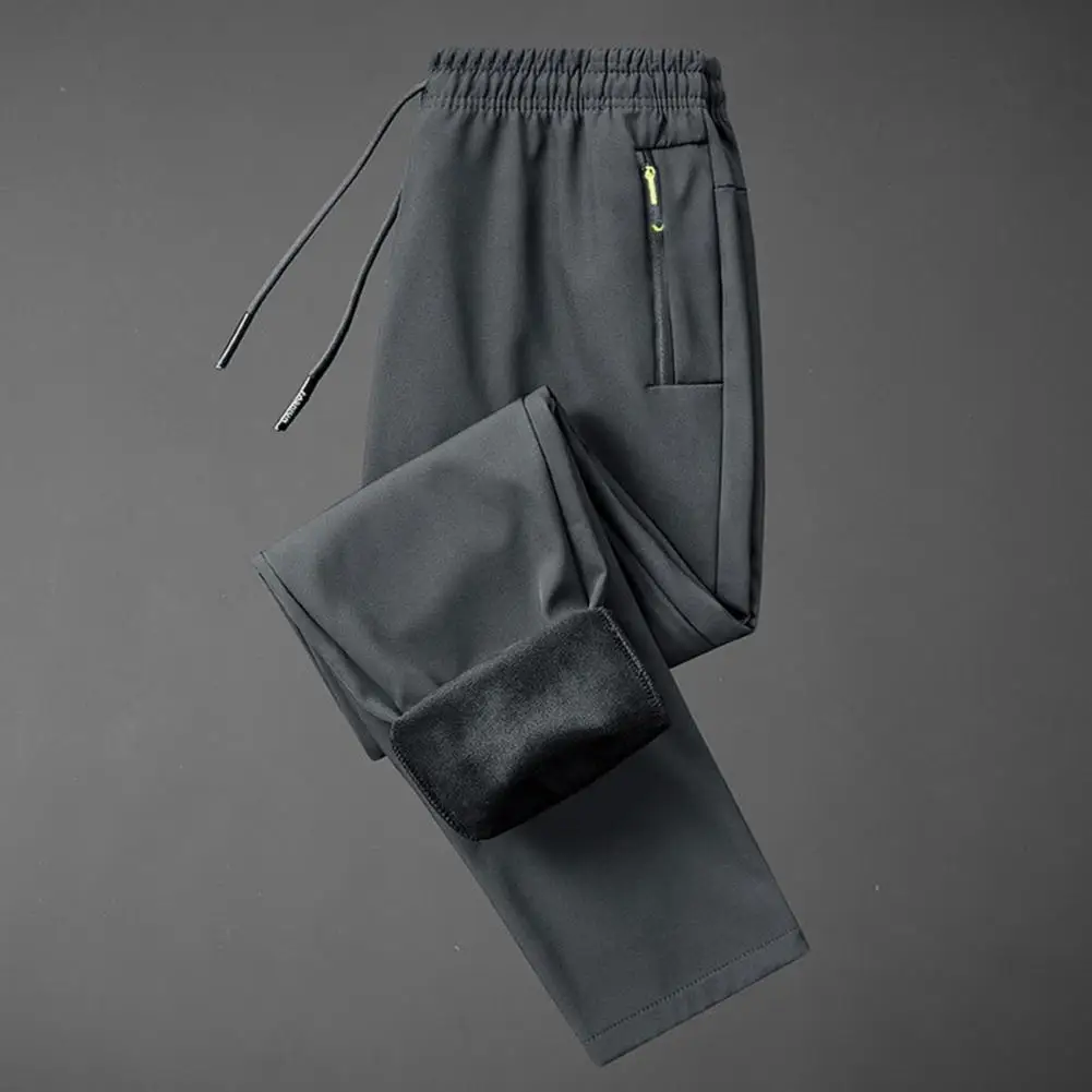 

Wear Pants Thickened Fleece-lined Outdoor Punching Pants Waterproof Windproof Straight Fit for Winter Adventures Weather Pants