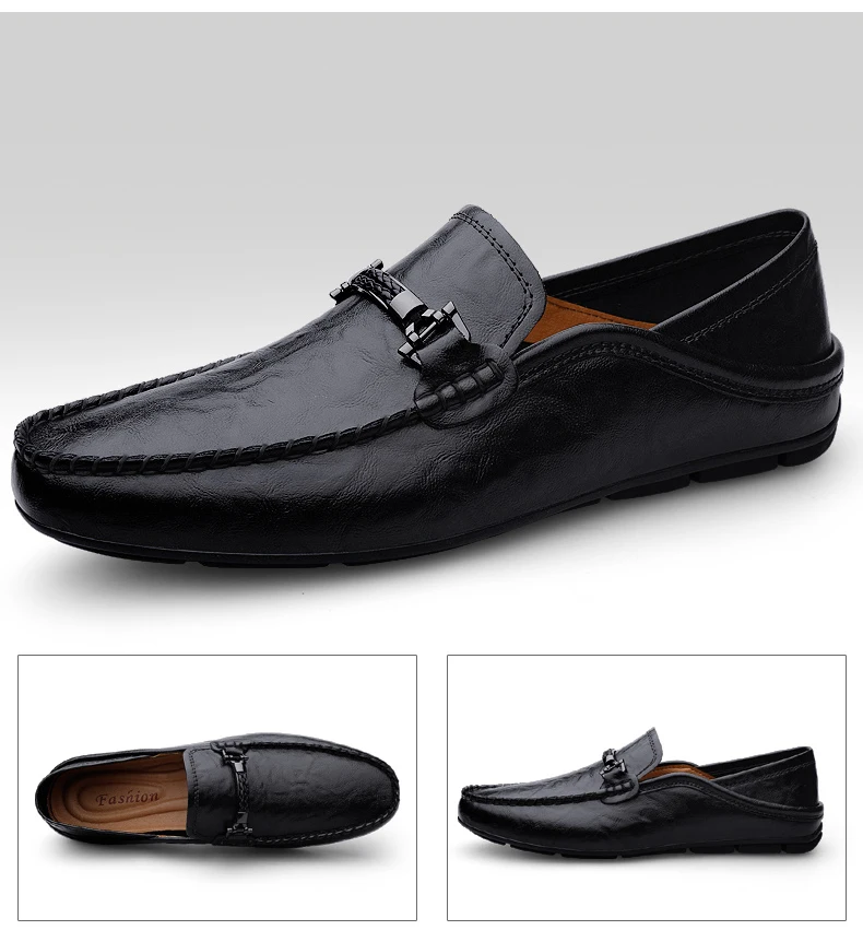 Slip On Leather Casual Shoes Men Loafers Spring Summer Big Size 48 49 Mocasines Hombre Loafer