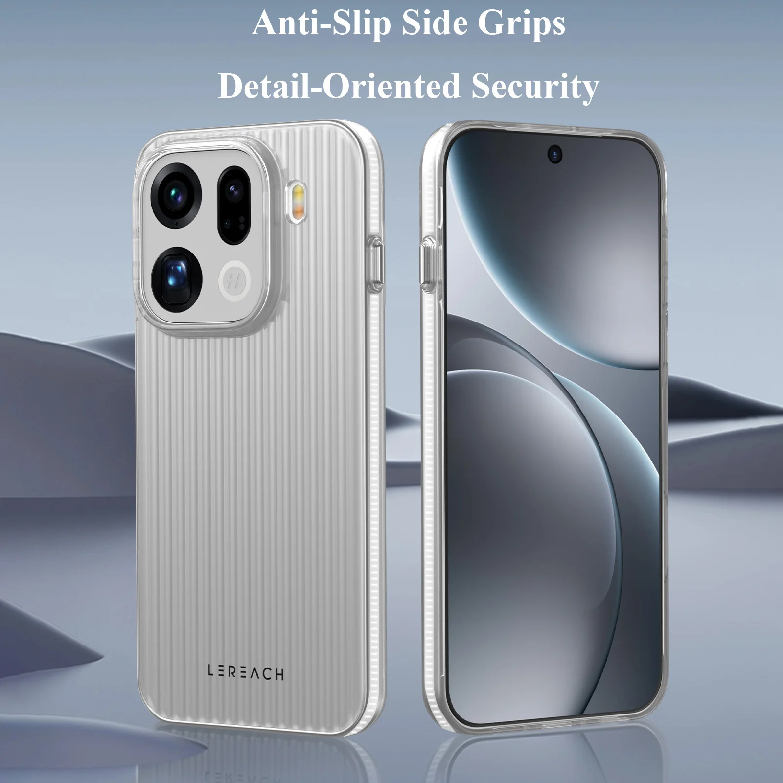 Lereach Corrugated Matte Phone Case - Anti-Slip, Slim, Fingerprint-Resistant, Multi-Color Options