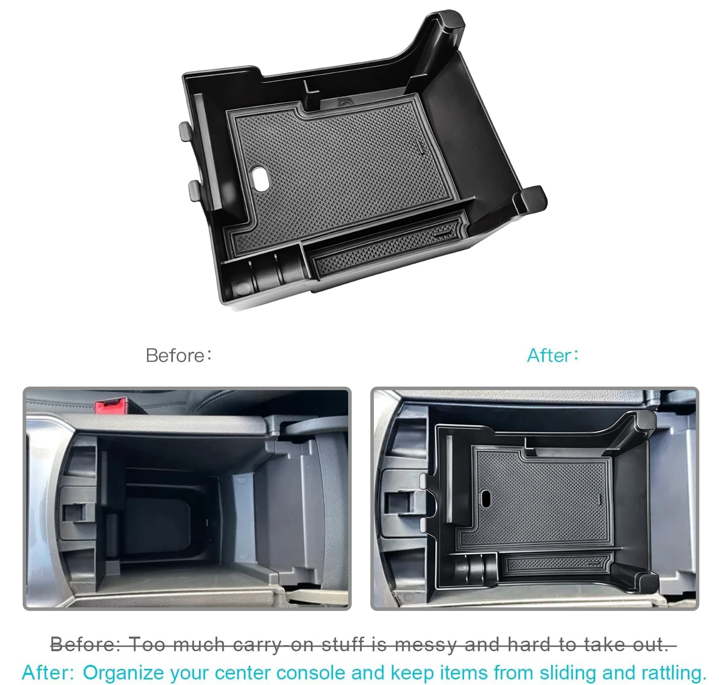 thumbnail image 2 of 2021 Ford F150 Accessories LANTU Car Console Organizer Tray For 2024 2023 2022 GC Sierra/Chevy... 2024 F150 Accessories 2 of 11