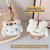 Cartoon Plush Doll Keychain Stuffed Melody Doll Name Sticker Pendant School Bag Charms Children Anti-Lost Name Tag 5