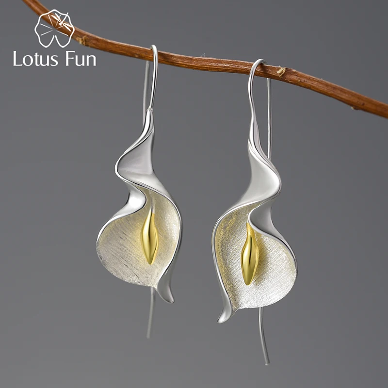Qbodp S925 Silber Haarstäbchen – Calla-Lilien-Design Für Brötchen, Elegante Haarnadeln Im Chinesischen Stil