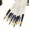 12pcs Premium Soft Pointed-Round Watercolor Paint Brush Set，High Quality Anti-Shedding Nylon Hair, for Acrylic, Oil, Tempera 3
