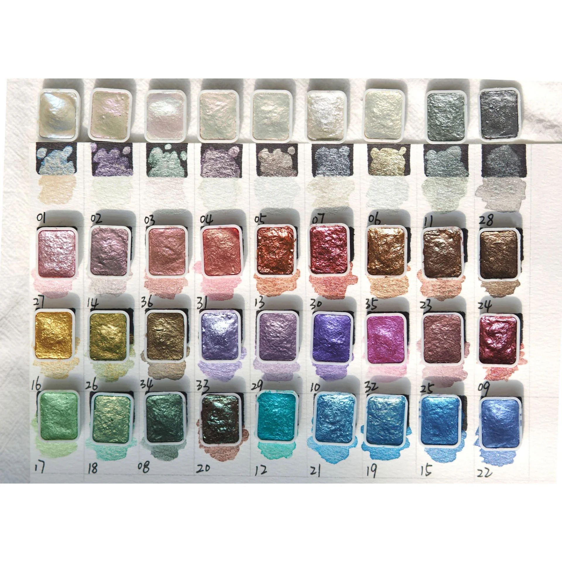 6/12/32/36pcs Nail Solid Pigment Nail Art Decor Watercolor Manicure Metallic Paint Draw Chrome Glitter Powder Flowers Nails Set nail pigment
