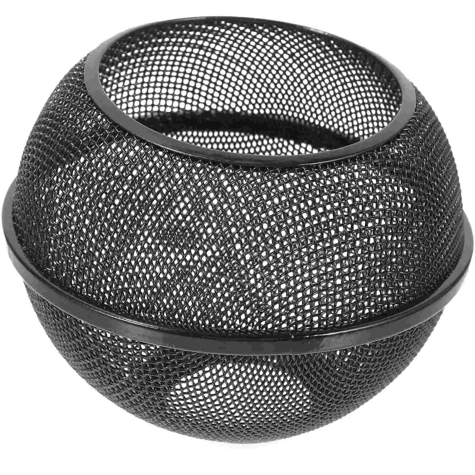 

Black Iron Lamp Shade Hollow Out Metal Lamp Shade Ball Lamp Cover Industrial Pendant Light Shade Vintage Metal Bulb Guard Lamp