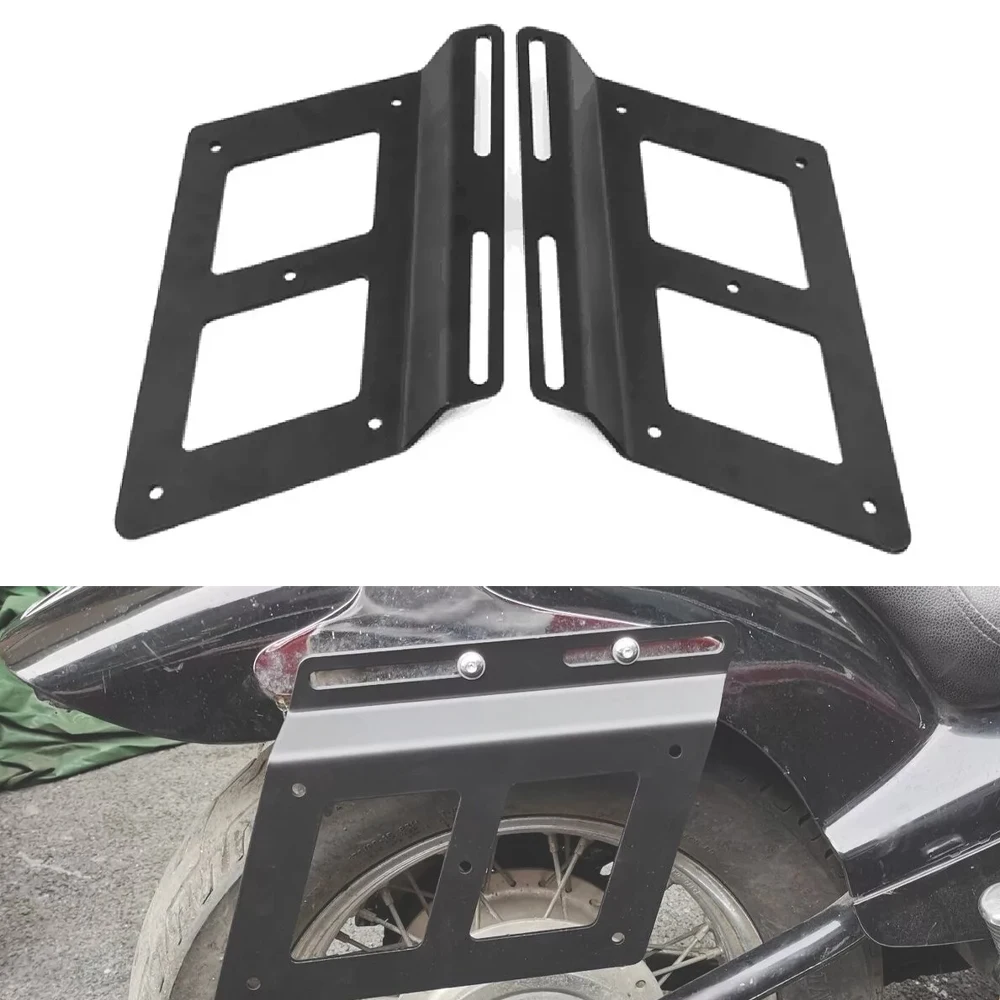 Motorcycle Saddle Bags Mount Support Guards Side Bag Brackets Universal For Kawasaki Honda Yamaha Suzuki Harley