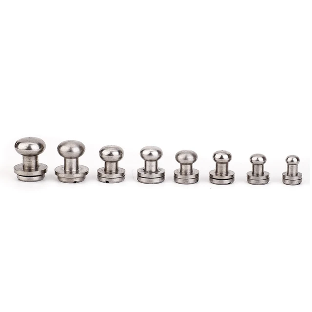 Uxcell Ball Stud Rivets With D Ring - 4 Pack Zinc Alloy Purse Strap Connectors For DIY Craft