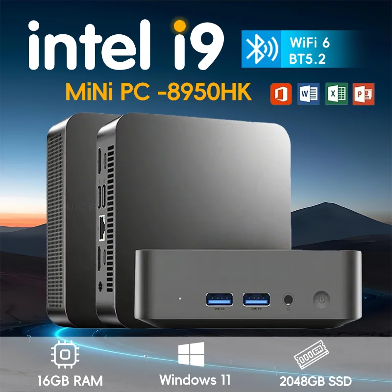 Portable Mini PC Windows 11 intel Core i9 8950HK Computer