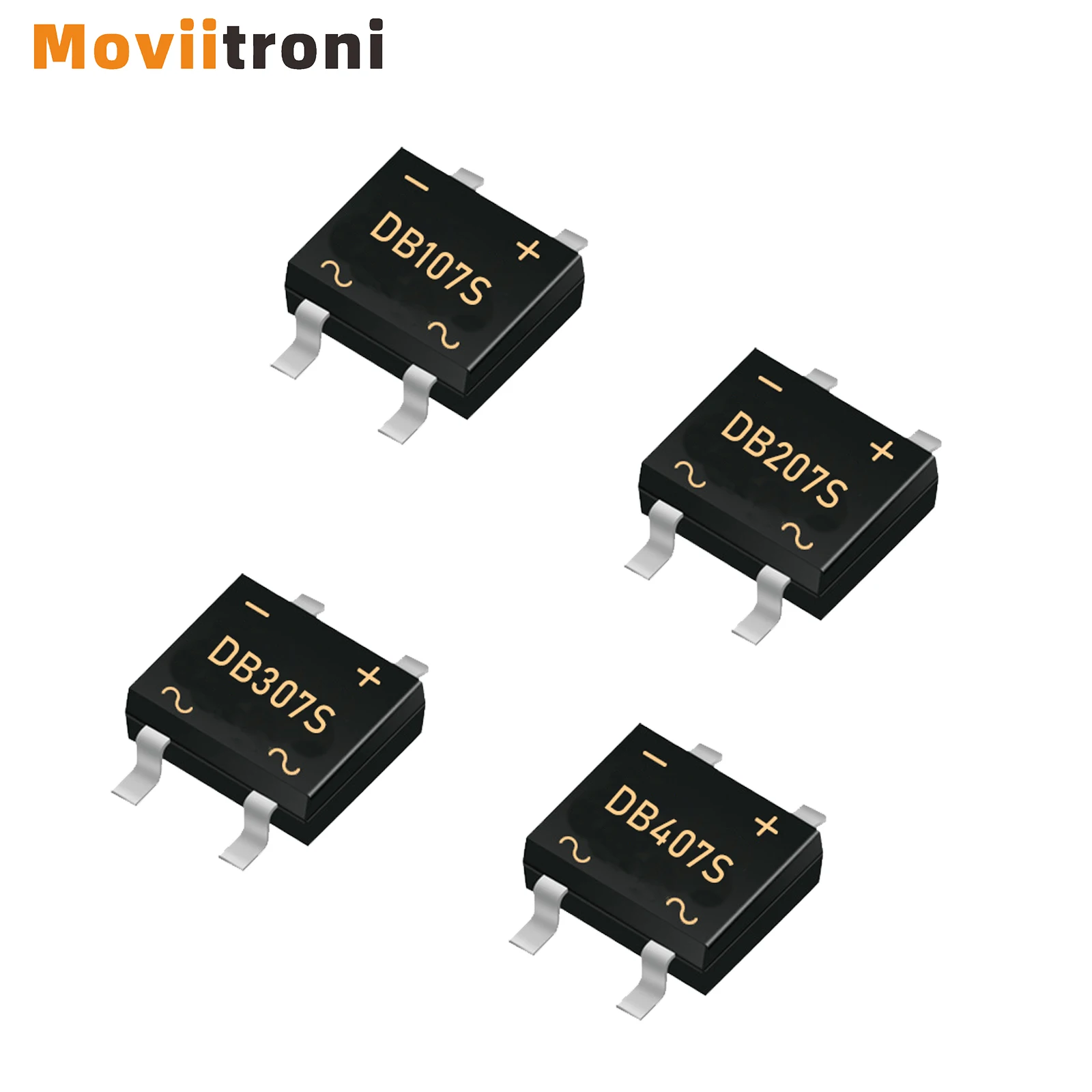 50pcs DB107S DB207S DB307S DB407S Bridge Rectifier SMD Diode 1A 2A 3A 4A 1000V