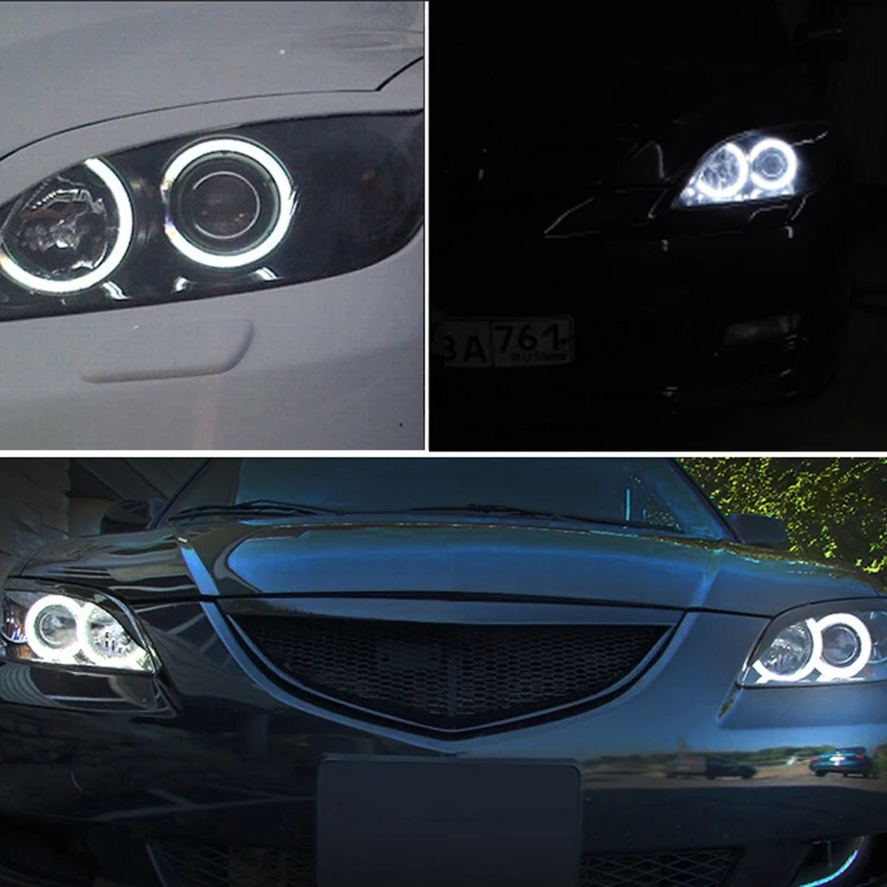 4Pcs For Mazda 3 MPS Speed Axela Mazda3 Super Bright LED Angel Eyes Halo Rings C