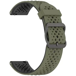 Versatile Sports Silicone Wristband - 20mm/22mm - Amazfit Active 2 (Army green black)