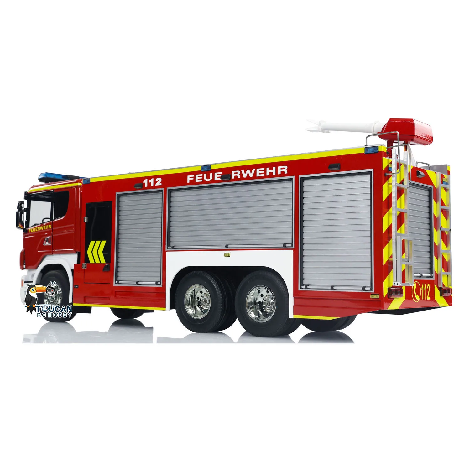 Toys 1/14 6x4 Radio Control Fire Fighting Truck RC Fire Vehicles Painted Assembled Model Lights Sounds Cars for Boy Gift TH23921 4