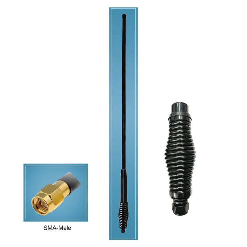 

477MHz Outdoor Fiberglass Mobile Antenna Heavy Duty Spring Barrel UHF Radio Antenna For Car