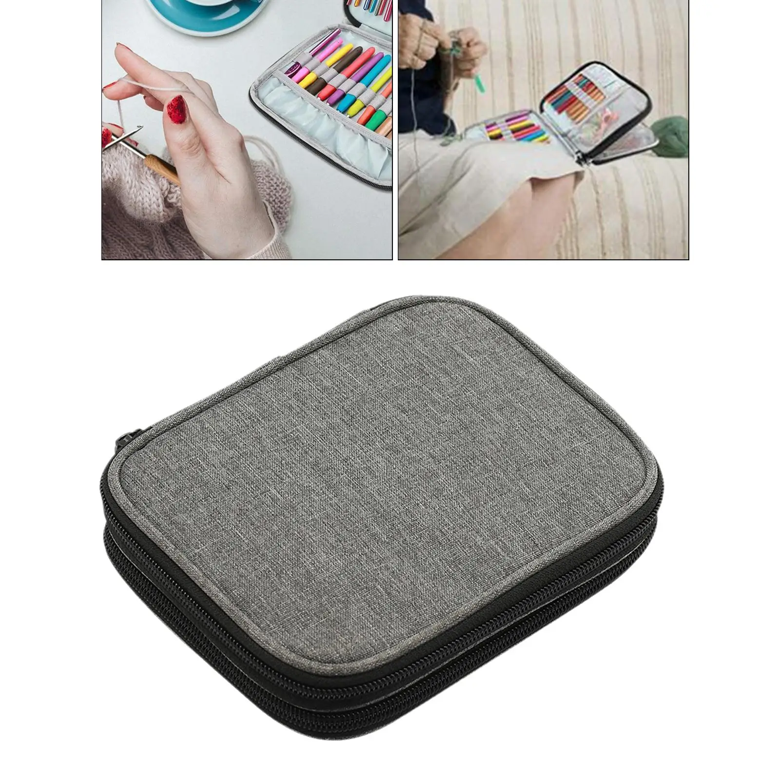 Portable Organizer Case Bag for Circular Knitting Needles Crochet Hooks Oxford fabric Durable Storage Bags for Sewing Tool knitting tool organizer