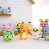 Pokemon Micro Building Blocks LBOYU Jigglypuff Gengar Mudkip Piplup Raichu Bulbasaur Pikachu Mini Brick Figures Toy  For Kids 3