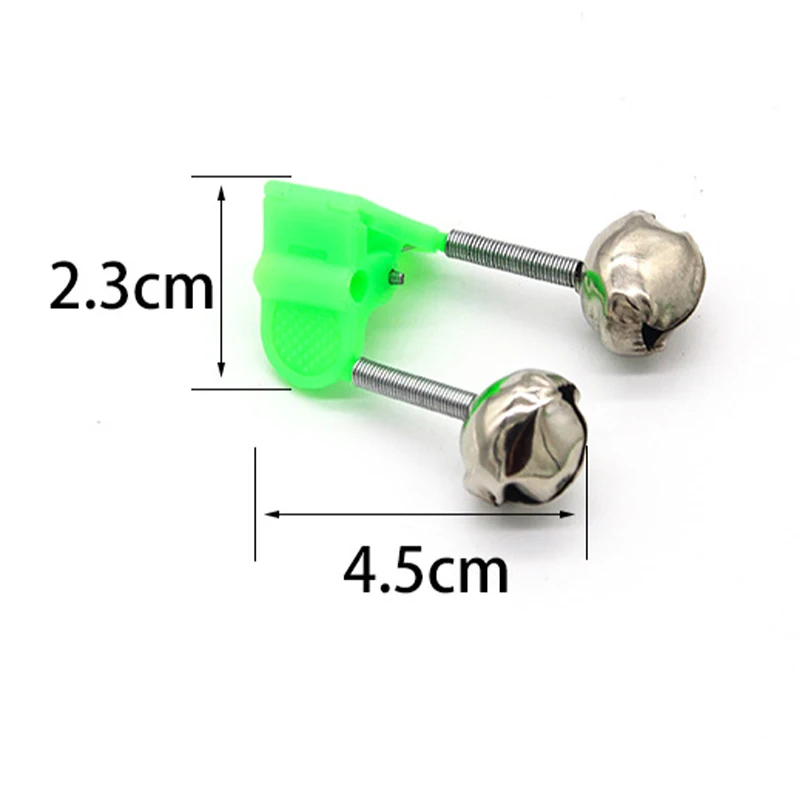 10Pcs ABS Fishing Rod Bell Rod Clamp Fishing Bite Alarms Fishing Rod Stalk Bells Clamp Tip Fishing Tools