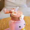 650ml Cute Water Bottle for Girls with Straw Portable Children's Kawaii Duck Kettle Summer Large Capacity Plastic Drinking Cup 5
