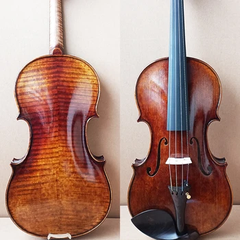 Guarneri 1742 Professional handmade violin 4/4 Italian retro Oil varnish Flame Maple solid wood Violin set Musical Instruments
