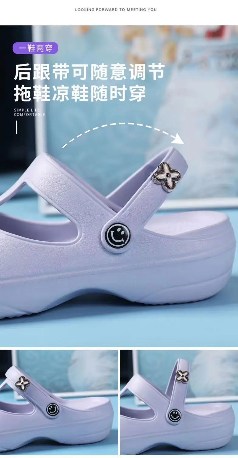 2025, Sommermode, EVA-Sandalen, lässig, bequem, für den Garten, Strand, Outdoor, Innenbereich, Unisex, Hausschuhe mit Löchern, Damen-Hausschuhe – Detail 9