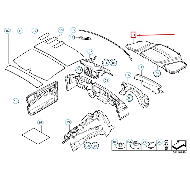 Car Front Engine Hood Insulation Cotton Pad Sound Heat Soundproof Heat Insulation Mat sound proof mat sound insulation mat heat insulation mat sound insulation cotton For BMW E60 E61 525i 528i 530i 51487148208