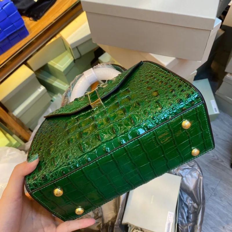 Borsa a mano da donna vintage con patta e risvolto, in pelle crosta, nuova borsa a tracolla di design da donna, a tracolla singola_voghion.com