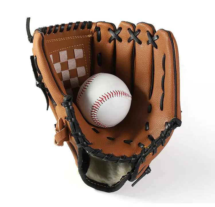 9.5/10.5/11.5/12.5inches Thicken Infield Pitcher Baseball Gloves Softball Gloves Children Teenagers Adults Full Baseball