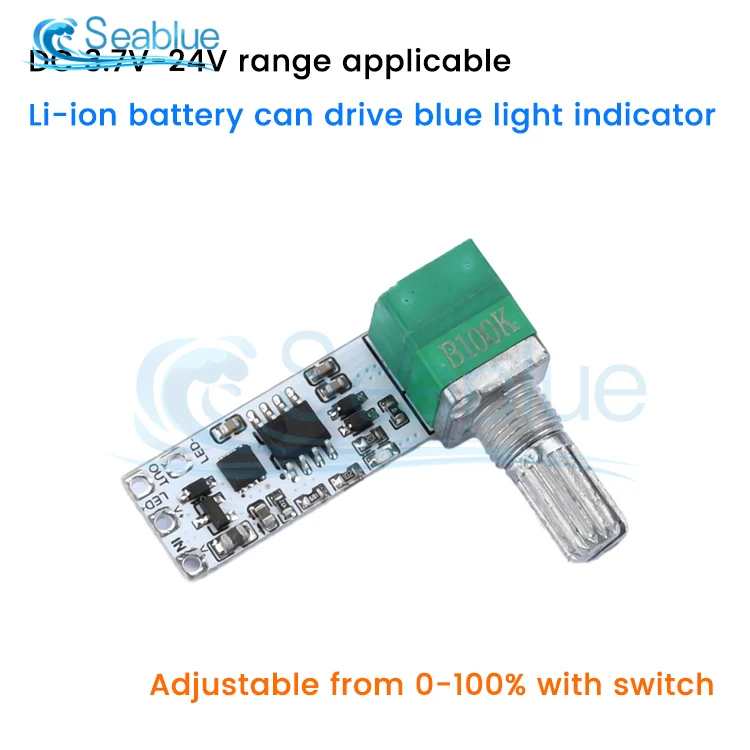 DC6-24V LED Mini Dimmer Constant Voltage Light Bar Microscope Live Fill Light Small Desk Lamp Knob Potentiometer Stepless Module led dimmer switch,led dimmer controller,lamp dimmer