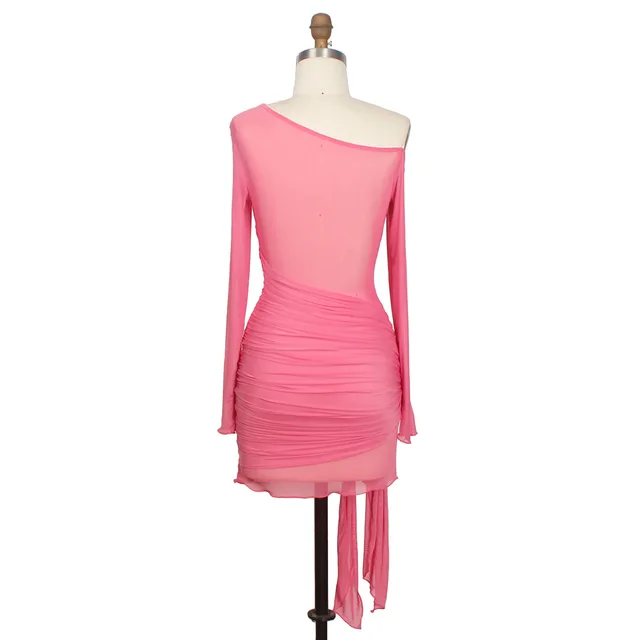 Mesh Ruched Mini Dress 14