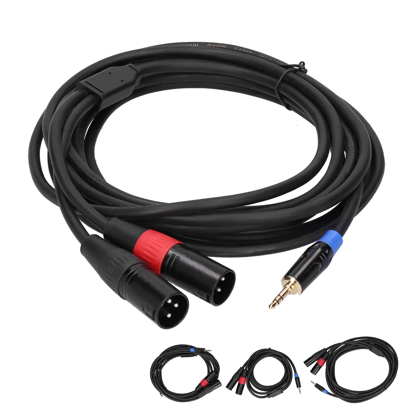 3.5mm Stereo Male to Dual 2 XLR Male Plug Connector Audio Converter Adapter Cable Cord Audio Adapter Cable Stereo Audio Cable