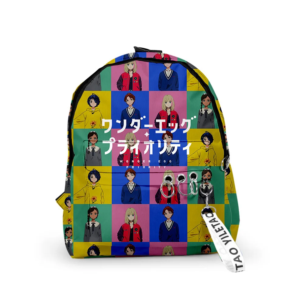 

Рюкзаки в стиле Харадзюку с изображением чудо-яйца, приоритетные школьные ранцы для мальчиков и девочек, милые водонепроницаемые маленькие сумки из ткани Оксфорд с 3D-принтом для ключей