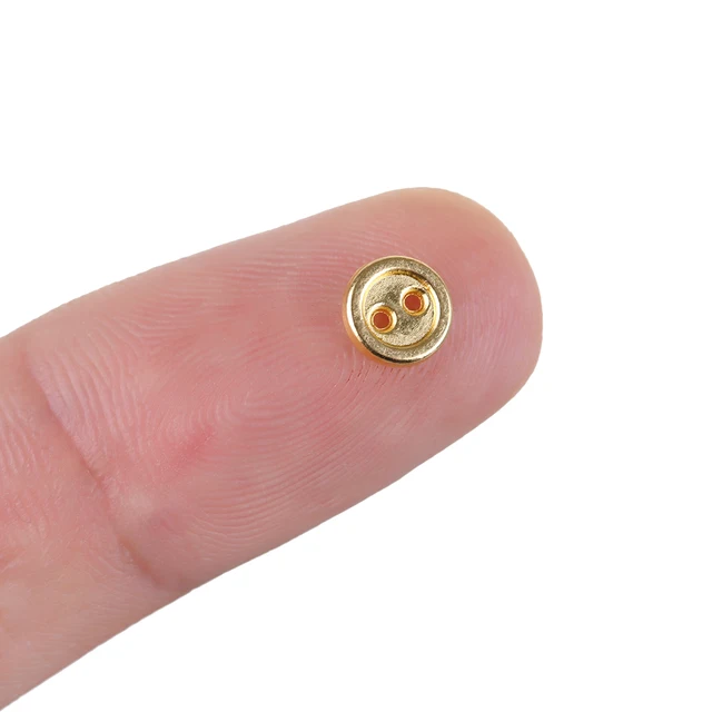 50pcs Mini buttons metal mixed color round bread buttons doll buttons for diy sewing blyth doll clothing 3mm 4mm 5mm 6mm 7mm 8mm 6