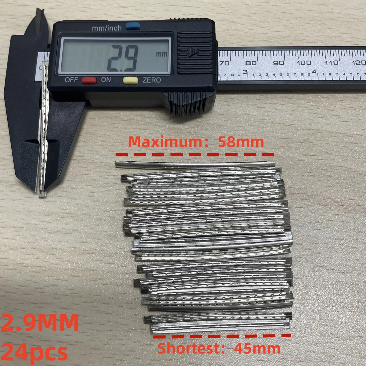 Miwayer 1Set Gitarrenbünde Draht Griffbrett Nickel Silber 1,6 MM 1,8 MM 2 MM 2,2 MM 2,4 MM 2,7 MM 2,9 MM Gitarrenreparaturmaterial 18-24 Stück – Detail 14