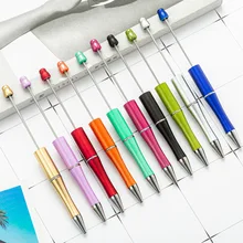 Stylo à bille à perles créatif rotatif en plastique, 50 pièces, pour cadeau publicitaire, cadeau pour invités de mariage 