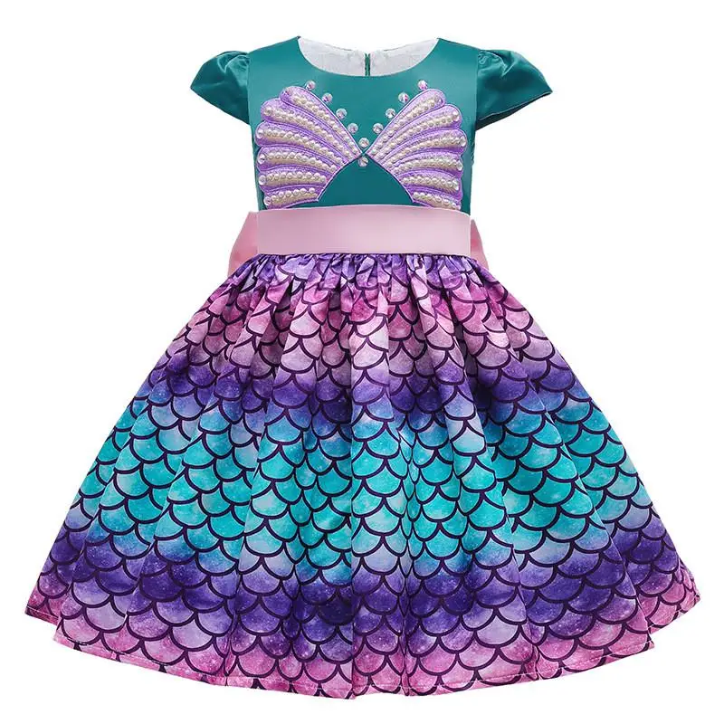 girl baby dresses Mermaid Ariel Princess Girl Dress Cosplay Costumes Kids Halloween Fancy Dresses Children Carnival Birthday Party Outfit Clothing fancy baby dresses Dresses