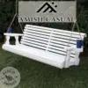 Amish Casual 4 Foot Roll Back Porch Swing Cup Holders Semi-Solid White Stain Amish Made in The USA From Treated Pine 700 Lb. 2