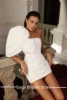 Customized One Shoulder Satin Pleated Ruffles Short Wedding Party Dress Sheath Backless Removable Court Wedding Gown  2