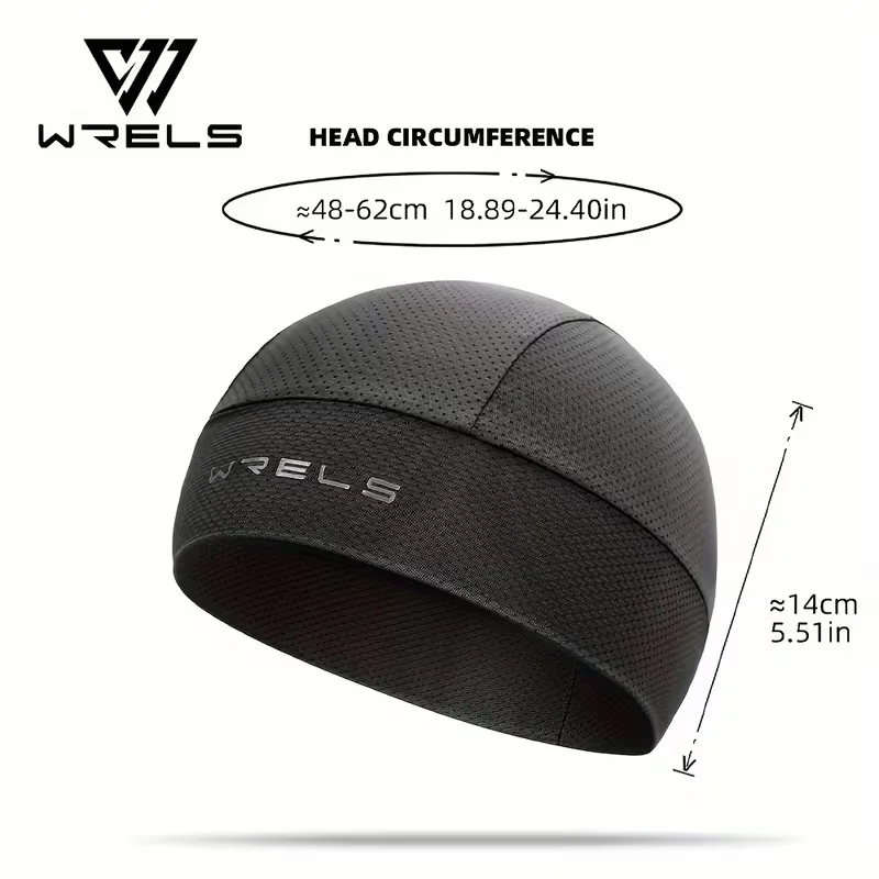 WRELS 아이스 실크 스포츠 모자 러닝 및 사이클링 모자 여름용 경량 속건성 하이킹 스포츠 모자 오토바이 헬멧 내부