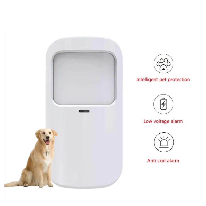 433MHz Intelligent Anti-theft PIR Motion Sensor Wireless Wide-angle Anti-pet Infrared Detector Indoor Human Body Induction Alarm