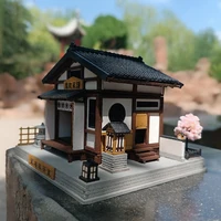 NEW DIY Wooden Miniature Model Kit Japanese Tea Room Casa Doll Houses 3D Puzzle Dollhouse With Furniture Lights Friends Gifts 1