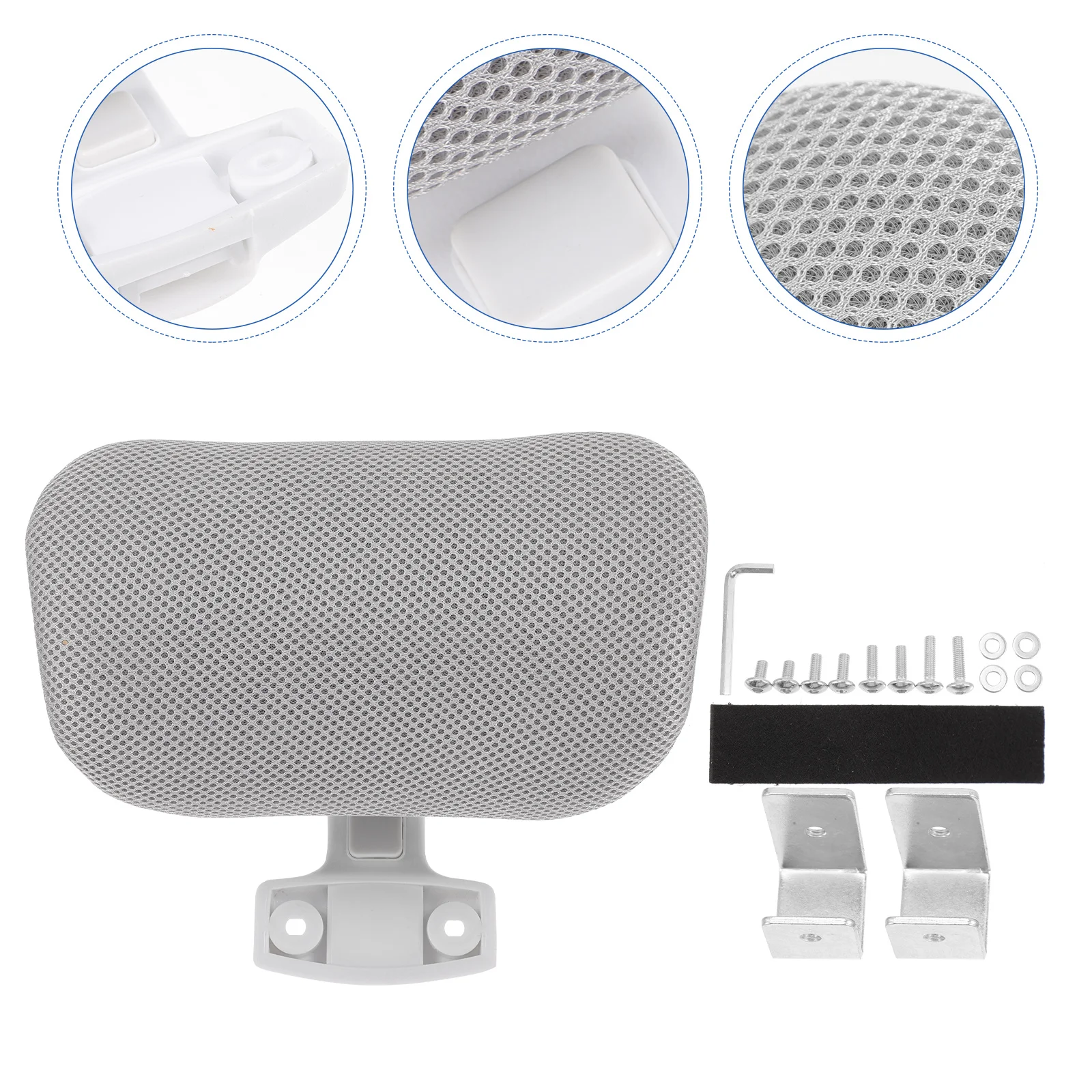 

Adjustable Office Chair Headrest Work Simple Desk Attachment Nylon Retrofit Pillow