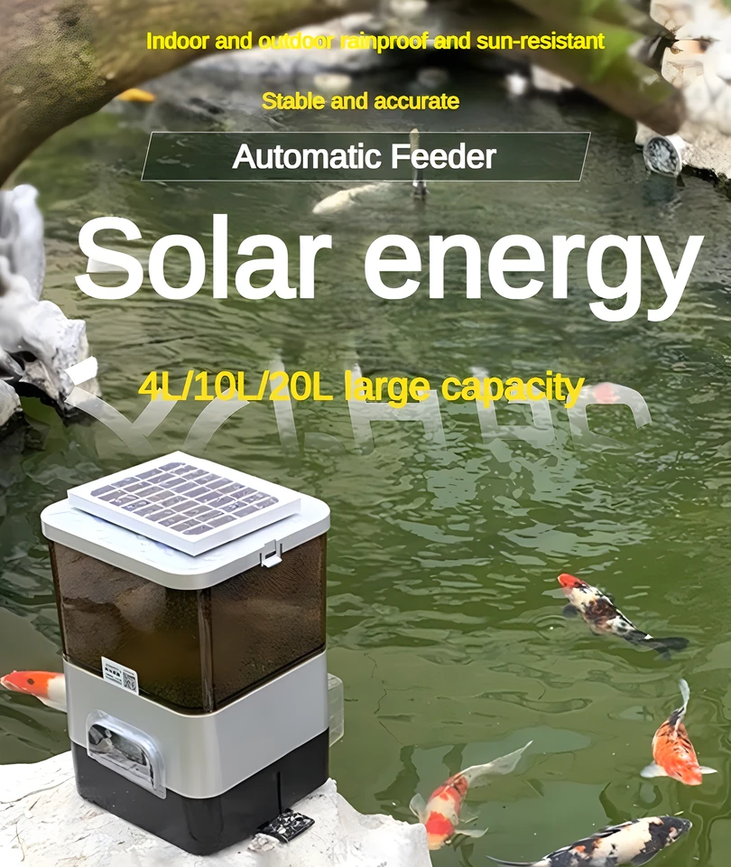 Alimentador Automatico Acuario Alimentador Automático De Peces Zerodis 3.8L - Dispensador Programable Con Pantalla LCD, Para Estanque O Acuario Comedero Automatico Peces