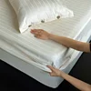100% Egyptian Cotton Fitted Sheet with Pillowcase 매트리스커버 Skin-friendly Bed Cover Luxury Style Mattress Protector Home Bedsheet 1