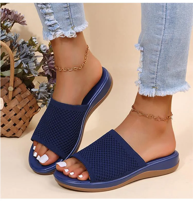 Women Sandals 2022 New Summer Sandals Shoes Women Heels Sandals Breathable Mesh Slipper Wedges Chaussure Femme Summer Flip Flops