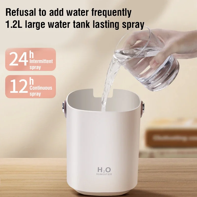 1200ML Wireless Double Nozzle Air Humidifier USB Rechargeable Essential Oil Aroma Diffuser Humidifier essential oil Air diffuser 3