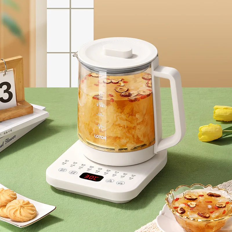

Raccoon Health Multi Functional Home Small Office Cooking Fruit Flower Tea Integrated Glass Electric Heating Water Pot