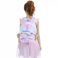 Unicorn Backpack Personalized Tie Dyed Plush Book Bag Cute Wings Girl Bag Children's Day Gift Birthday Gift 2