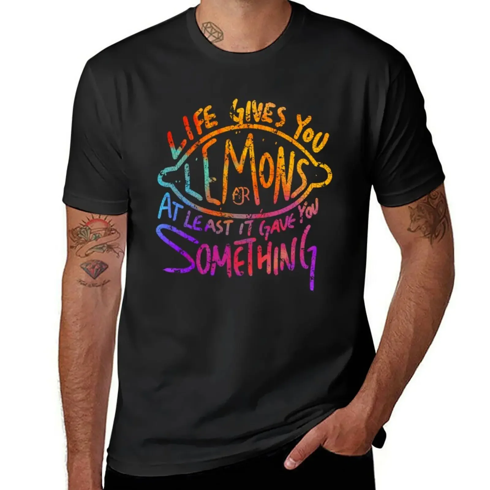 

AJR LEMONS RAINBOWS T-shirt anime customs design your own new edition oversized t shirts for men