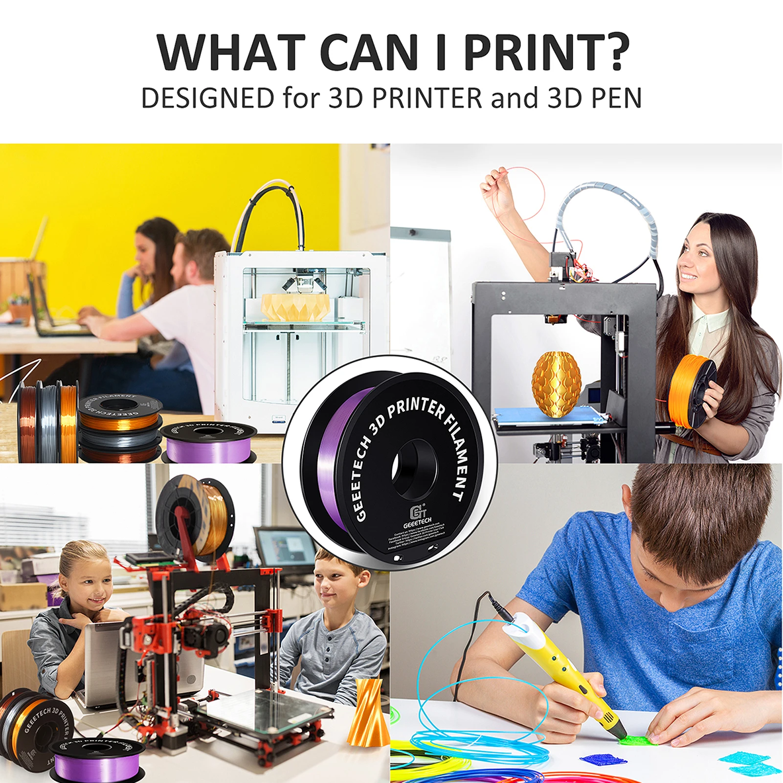 【Neu】 Seiden-PLA-Filament für 3D-Drucker, 1,75 mm, Maßgenauigkeit +/- 0,03 mm, hochwertiges 3D-Druckmaterial, 1 kg Spule – Detail 5