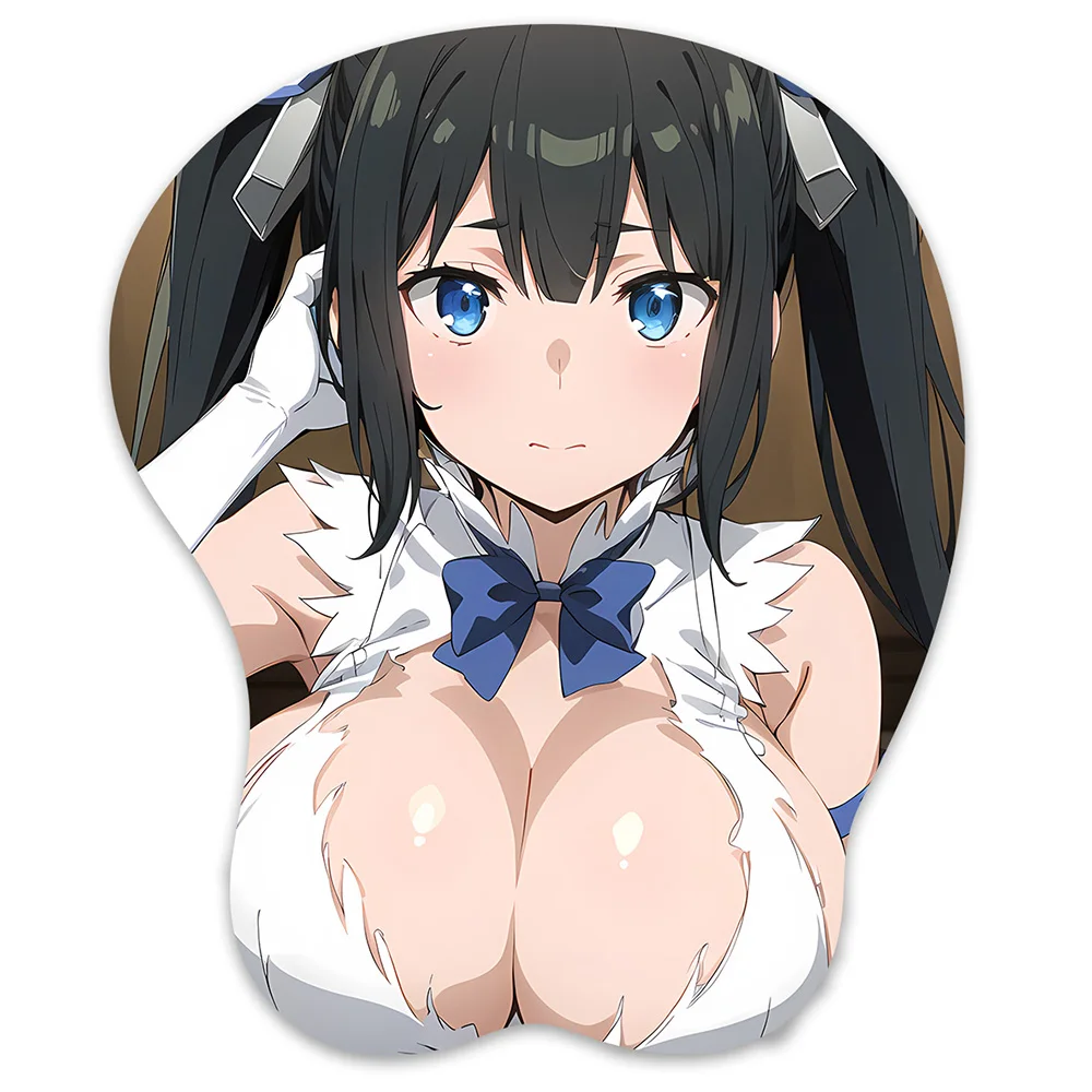 NEW 3D Mouse Pad Hestia Oppai Mousepad Anime Manga Breast Gaming Wrist Rest Multi Design Mouse Mat