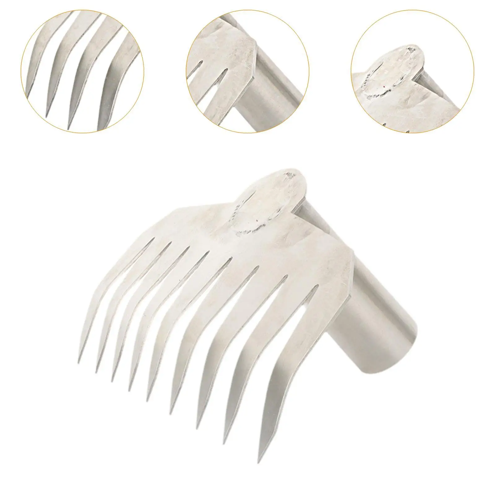 Stainless Steel Weeds Puller Heavy Duty Lawn Rake Manual Root Remover Gardening Tool for Garden Yard Farm